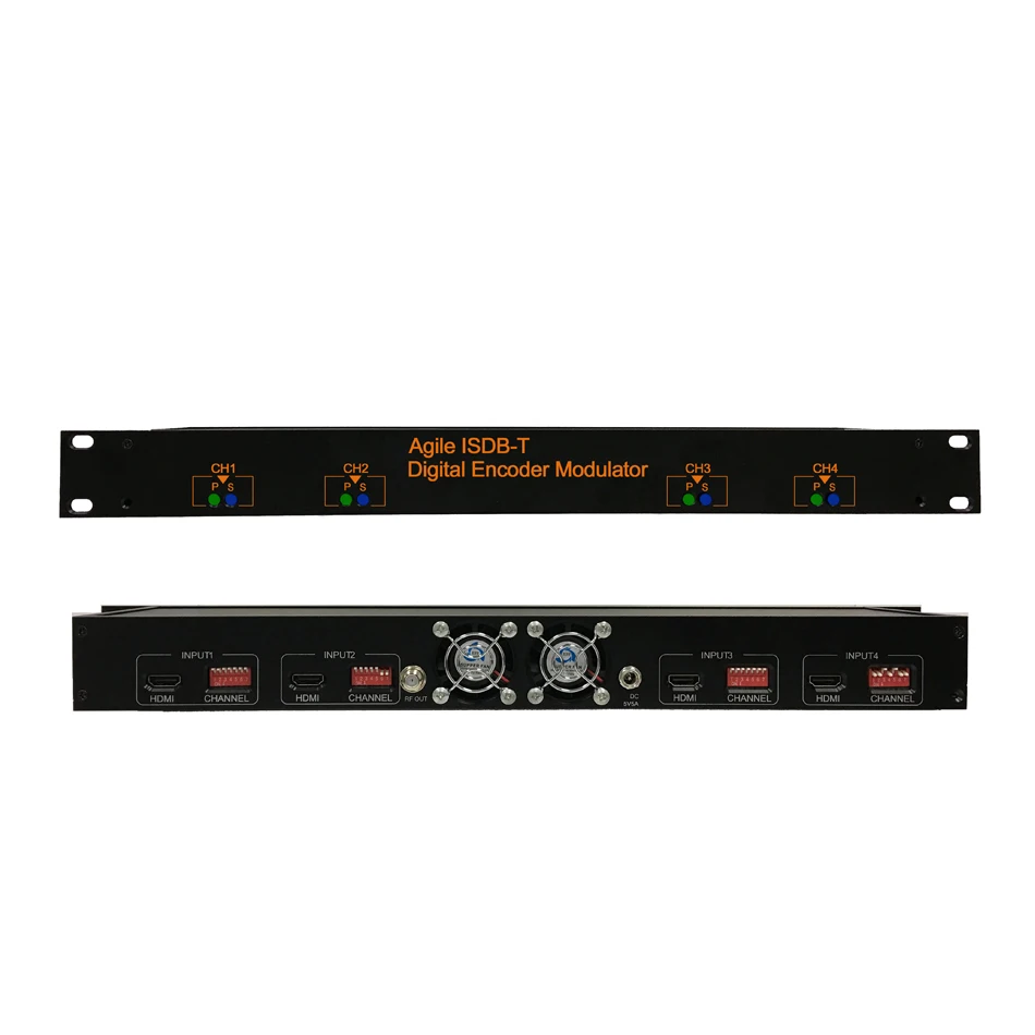 ISDB-T модулятор 1U стойка 4 канала 1080P HDMI к ISDB-T цифровой кодировщик модулятор 1080P HDMI ISDB-T удлинитель по коаксиальному V204