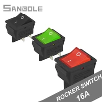 electrical 16a on off 2 positions ship type rocker switch 4 foot with lamp redgreenblack kcd3 10pcs