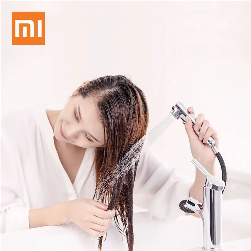 Xiaomi смеситель для раковины для ванной комнаты с выдвижным распылителем для полоскания 2 режима смеситель кран для холодной и горячей ванны