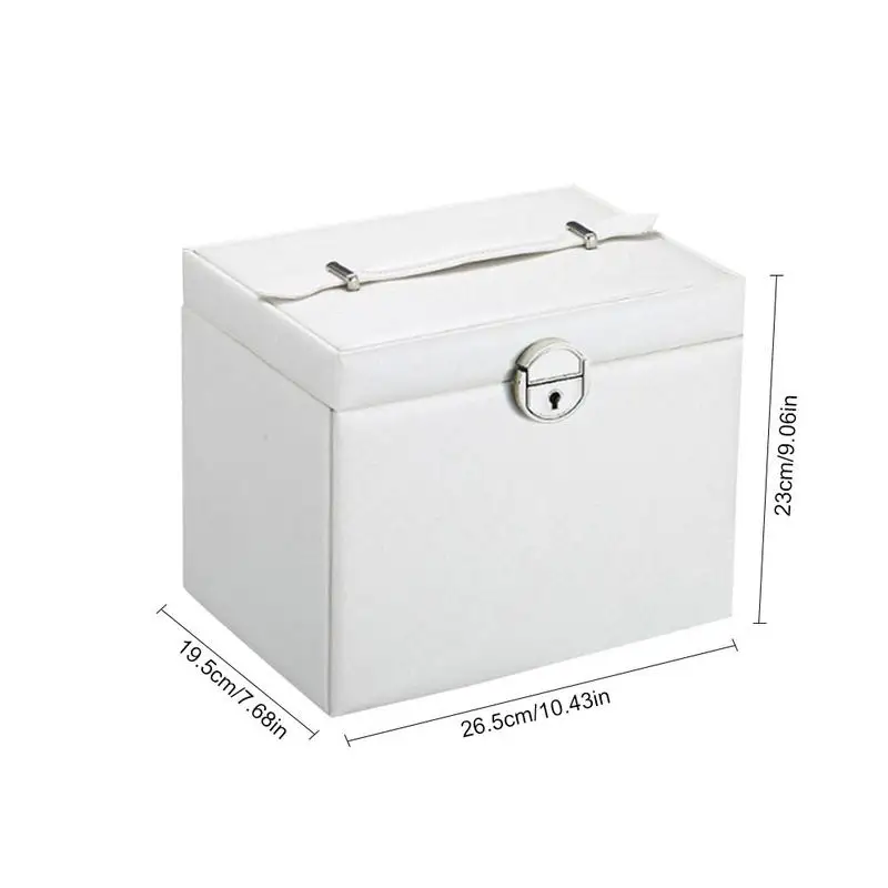 

5 Layers PU Leather Jewelry Display Packaging Box Women Carrying Cases Ring Necklace Earring Bracelet Cosmetics Organizer