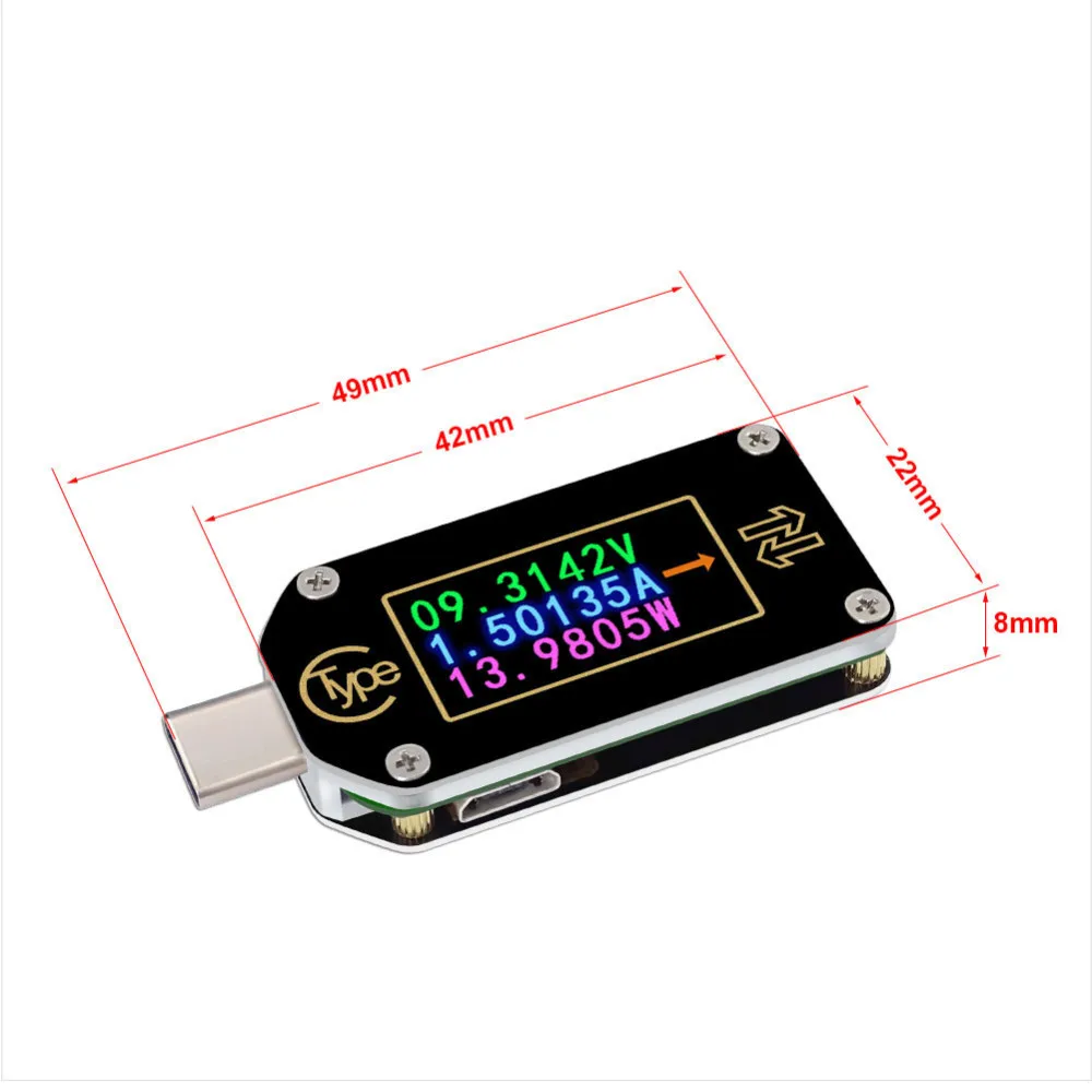 Tc66/tc66c тип c Pd триггер Usb Вольтметр Амперметр Напряжение 2 способ измеритель тока