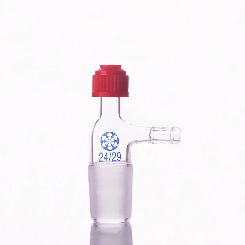 Small nozzle interface adjustable thermometer connector,Joint 24/29,Screw Thermowell with small nozzle