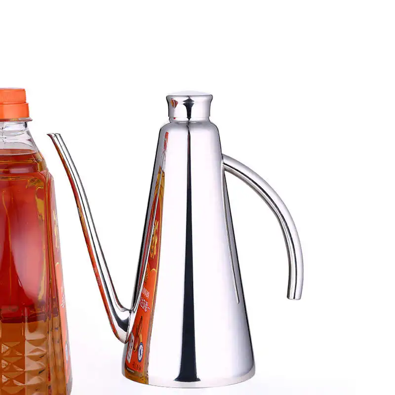 304 Stainless Steel Oil Pot Dustproof Insect Proof Leak Cover Long Mouth Bottle Creative Kitchen Cooking Storage | Дом и сад