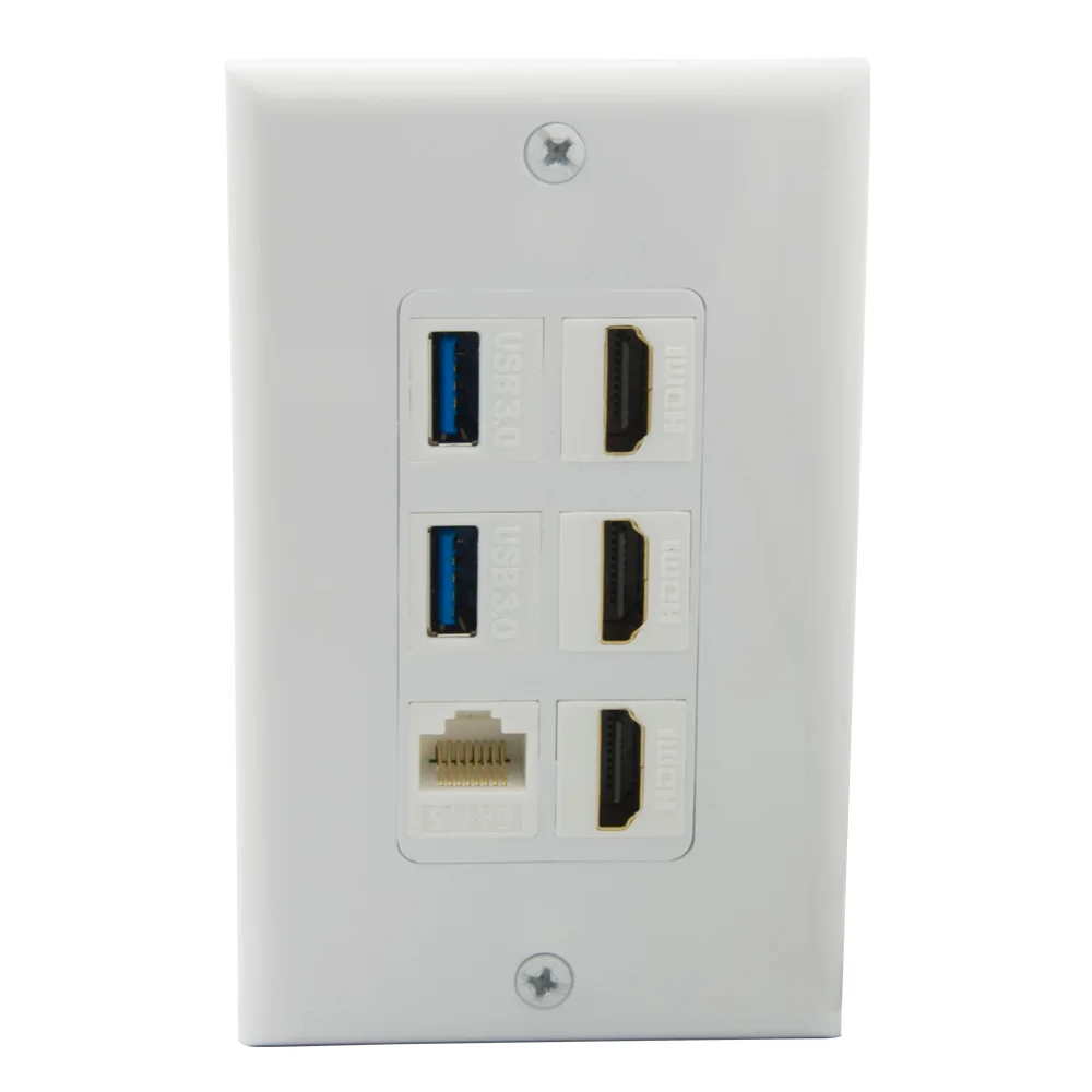 1 комплект декоративный стиль 3 порта s HDMI 2 USB 0 Порт CAT6 RJ45 розетка к