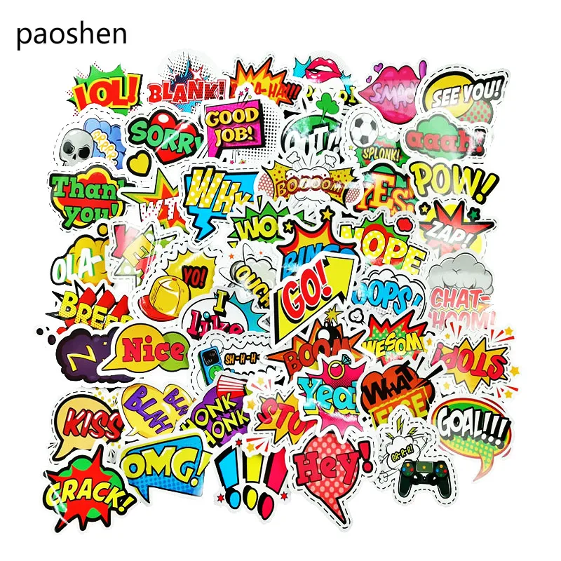 50 шт. водонепроницаемая наклейка для автомобиля ноутбука мотоцикла скейтборда