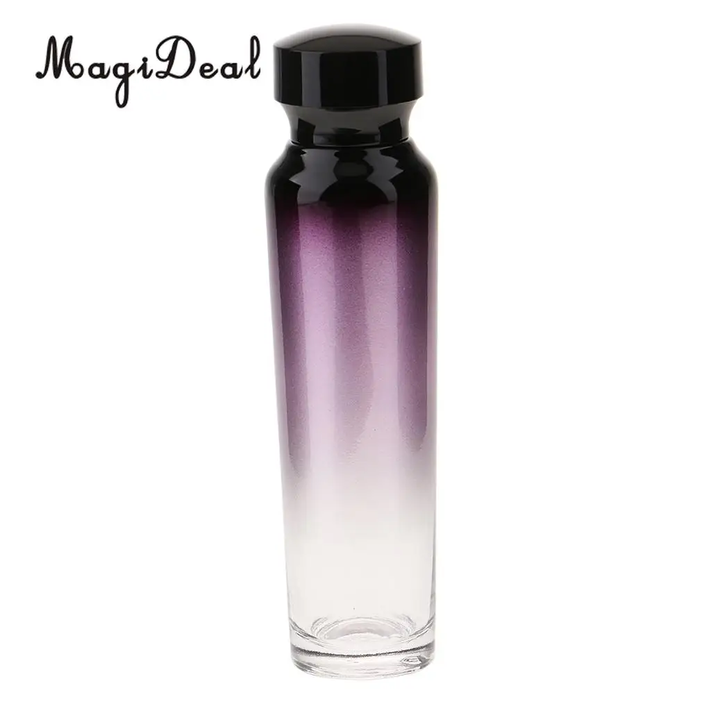 100ml Purple Glass Empty Reusable Bottle Jar Make Up Container Holder with Screw Lid for Face Treatment Lotion Essential Oil | Красота и