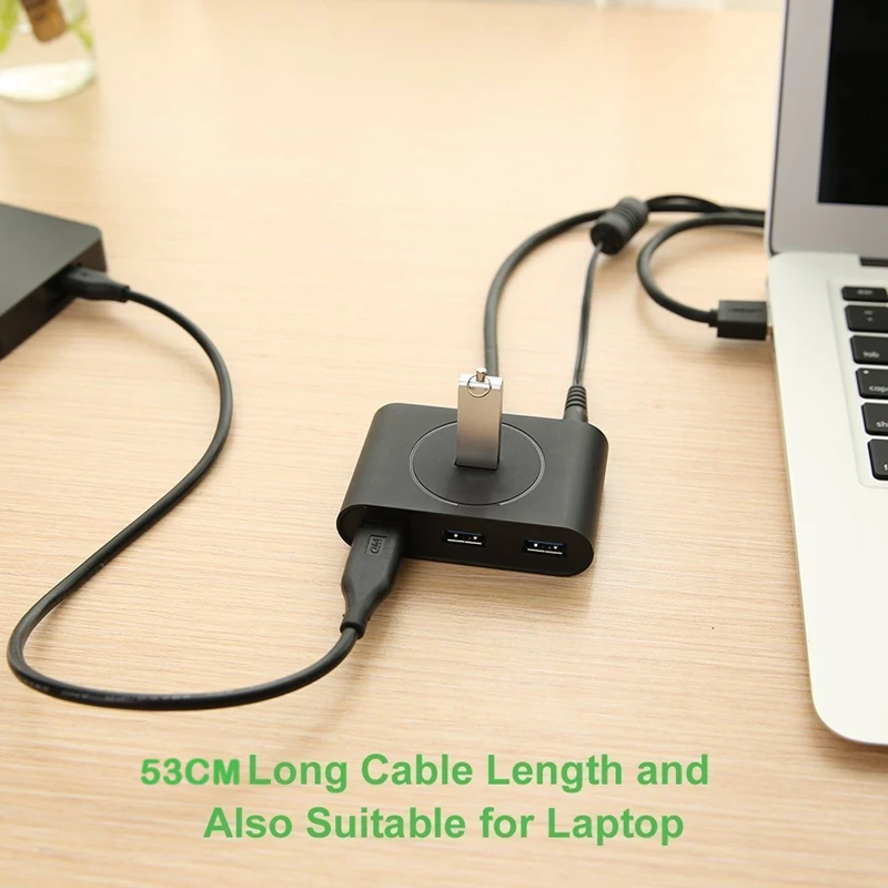 USB 3 0 концентратор 4 порта данных порт способный супер скорость для MacBook Air Mac Mini iMac
