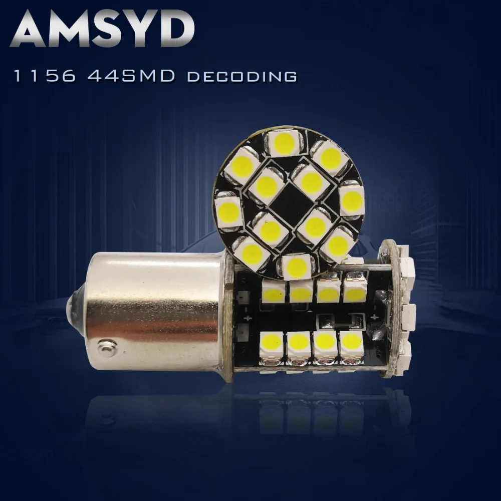 

2 pcs *Perfect led Canbus 1156 44SMD 3528 12V 5W 6000K new super bright car brake reversing turn signal led lights