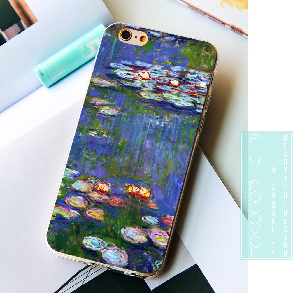 Coque Monet ВОДНЫЕ ЛИЛИИ прозрачные мягкие силиконовые чехлы для телефонов iPhone XS Max XR 7