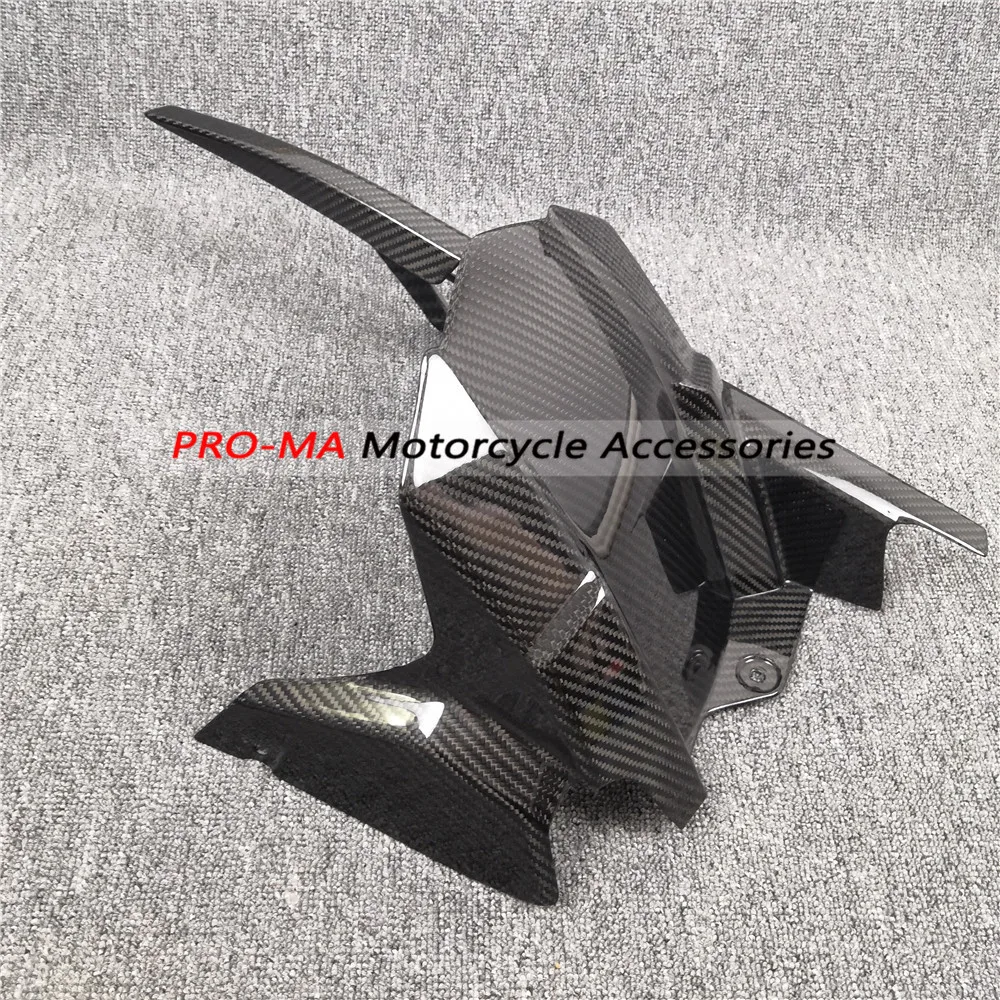 Motorcycle Rear Hugger with Chain guard in Carbon Fiber For Kawasaki Z900 2017+ RS 2018+ Twill glossy weave | Автомобили и