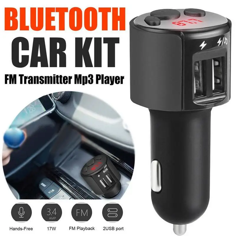 Bluetooth автомобильный комплект FM трансмиттер беспроводной радиоадаптер зарядное