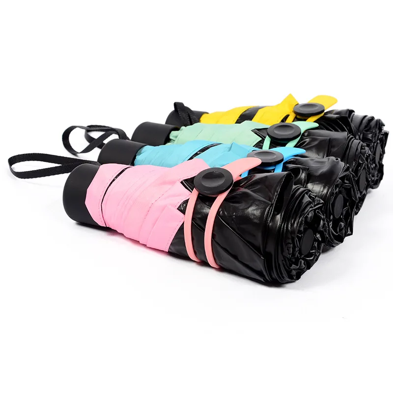 Мини пять складной зонт дождь женский подарок мужчины мини карманный зонтик