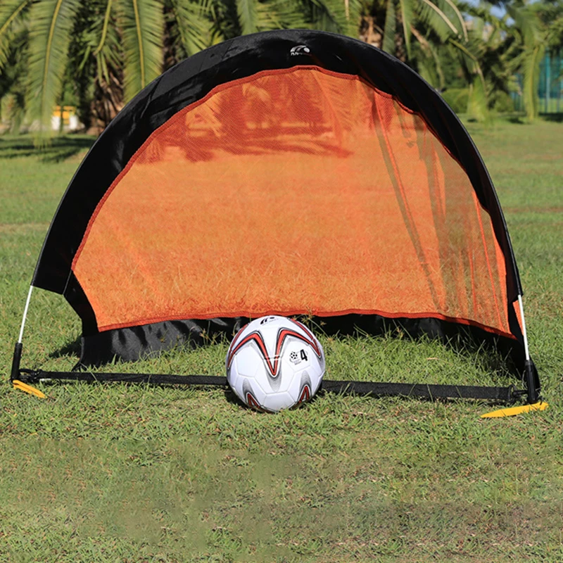 

1pc Nylon Children Folding Soccer Goal Portable Football Gate Training Goal Outdoor Sport Supplies With Waterproof Carry Bag