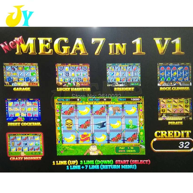 Новый Мега 7 в 1 игровая доска фруктовый коктейль мульти игры слот с 36 + 10