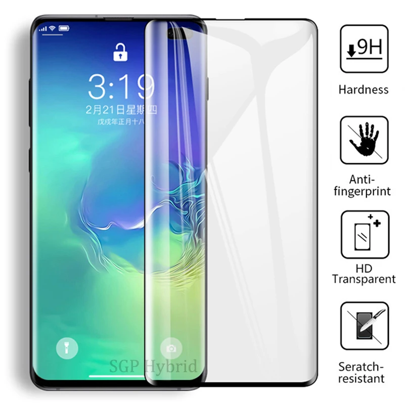Изогнутое закаленное стекло 9D для Samsung Galaxy S9 Plus Защитное S10 e S8 S 10 9 8 Note Sklo|Защитные