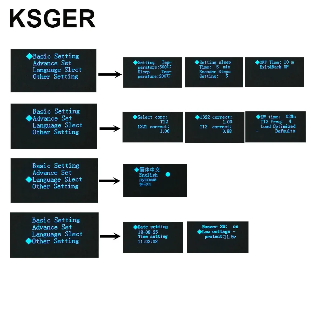 KSGER T12 русская паяльная станция STM32 OLED T12 паяльник советы FX9501 ручка сварочные инструменты Алюминиевый сплав чехол DIY наборы