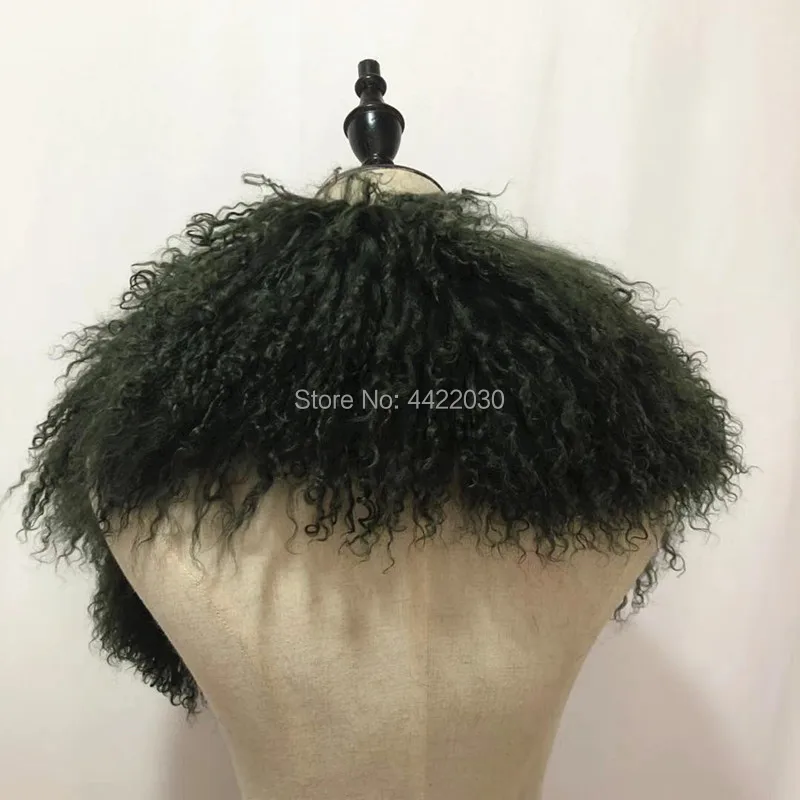 2019 натуральный меховой воротник монгольской Овцы шарф для пальто пляжная шерсть