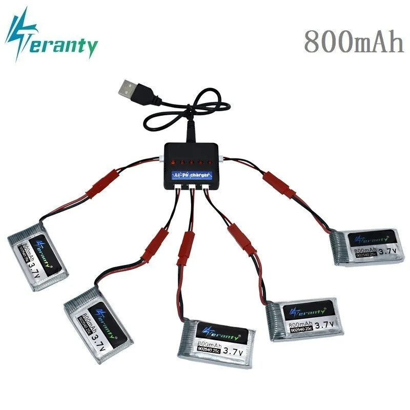 800 мАч 25c 3 7 В Lipo батарея с USB зарядным устройством для X5C X300 X400 X500 X800 HJ819 H805W X25 RC Quadcopter