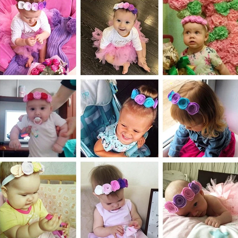 Повязка на голову с цветами для новорожденных девочек | Аксессуары одежды
