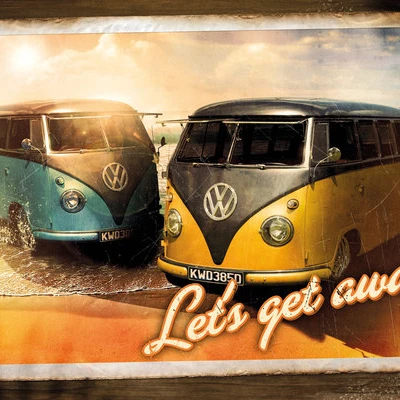 Vw Camper Давайте уйдем плакат печать (24x36)|Таблички и знаки| |