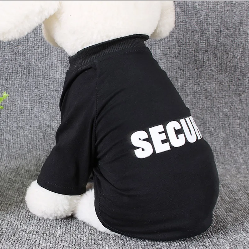 Одежда для маленьких собак Security крутые пальто хлопковые черные куртки летняя