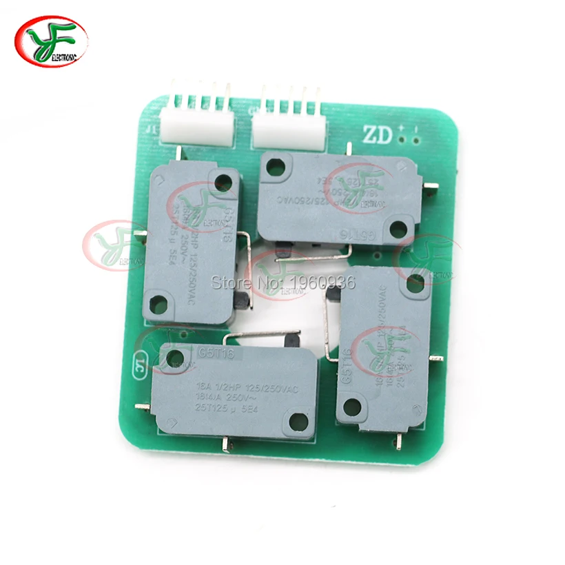 1 шт. двойной 5-контактный светодиодный аркадный джойстик pcb подсветка печатная