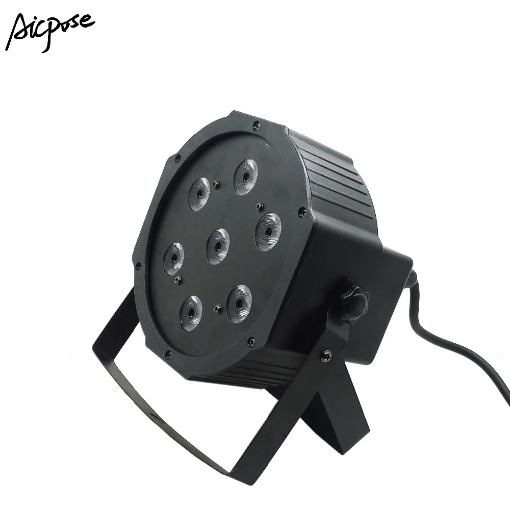 

16Pcs/lots 7x10W RGBW 4in1 Led Par Light 10w Led Lamp Beads 7*10w Flat Par Led DMX512 Disco Light Professional Stage Equipment
