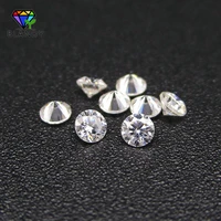 free shipping test positive d color white moissanites 0 8mm6 5mm round star cut loose stone beads for jewelry