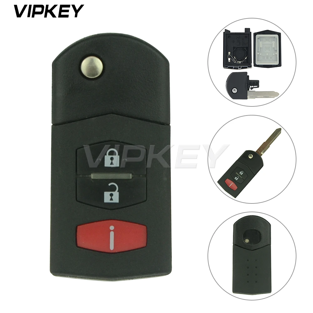 Remotekey BGBX1T478SKE12501 Замена дистанционный складной ключ 3 кнопки дистанционного ключа