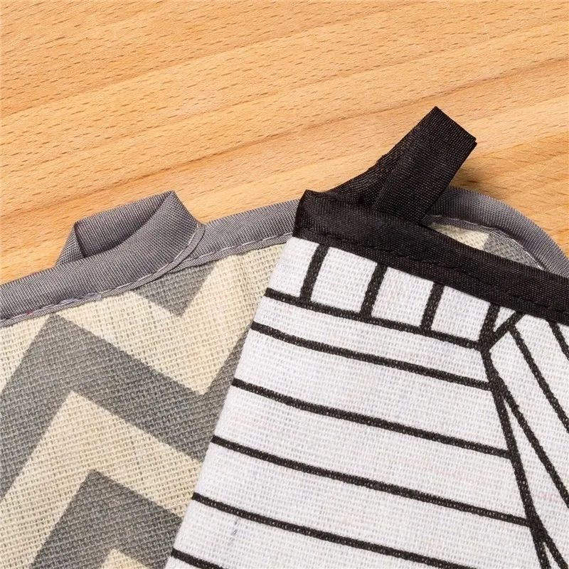 Набор Доляна варежка+прихватка Тренд бел/Зигзаг сер 100%пэ рогожка 200 гр/м 3580534 | Дом