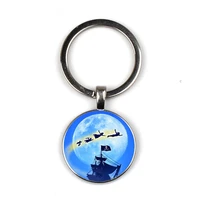 keychain glass time gem keychain key jewelry diy custom photo personality gift keychains gifts for men peter pan