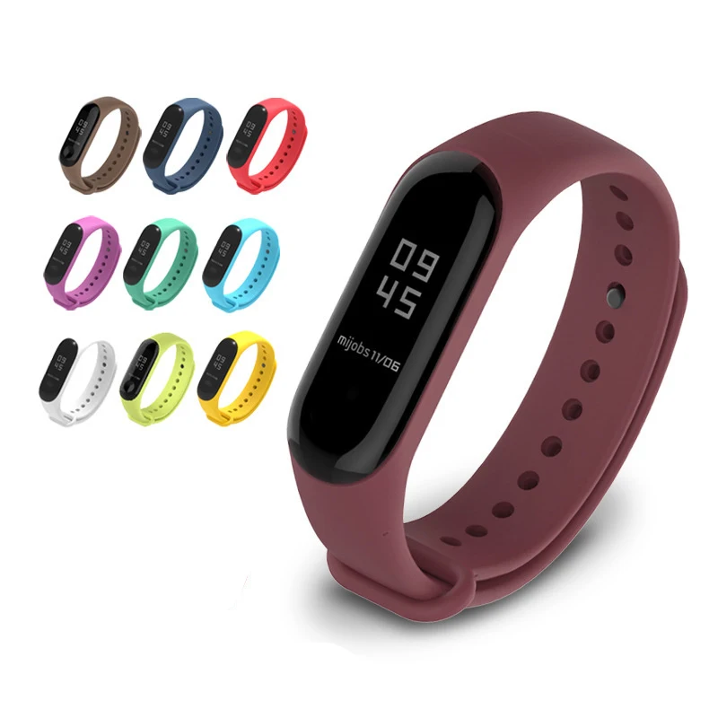 

Original Silicone Wrist Strap WristBand Bracelet fit Xiaomi MI Sports Wristband Color Porous Breathable Replacement Watch Band