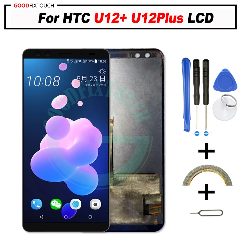 6.0&quot For HTC U12+ LCD Display Touch Screen Digitizer Assembly Replacement Parts U12 plus 2880x1440 pixels | Мобильные телефоны