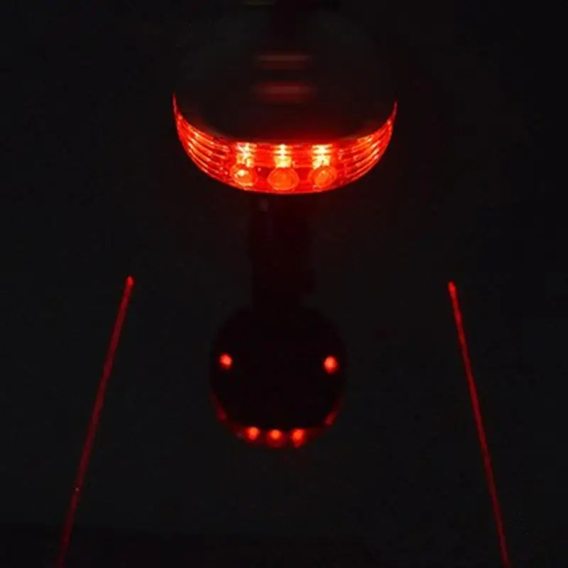 

Езда на велосипеде светильник Водонепроницаемый 5 светодиодный красные, синие 2 лазеры mtb Безопасность Предупреждение задний фонарь для вел...