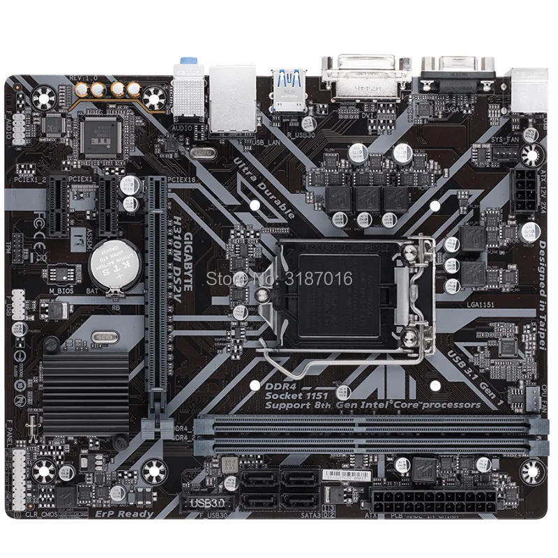 Для Gigabyte GA-H310M DS2V Оригинальный Новый H310 материнская плата H310M разъем LGA 1151 DDR4
