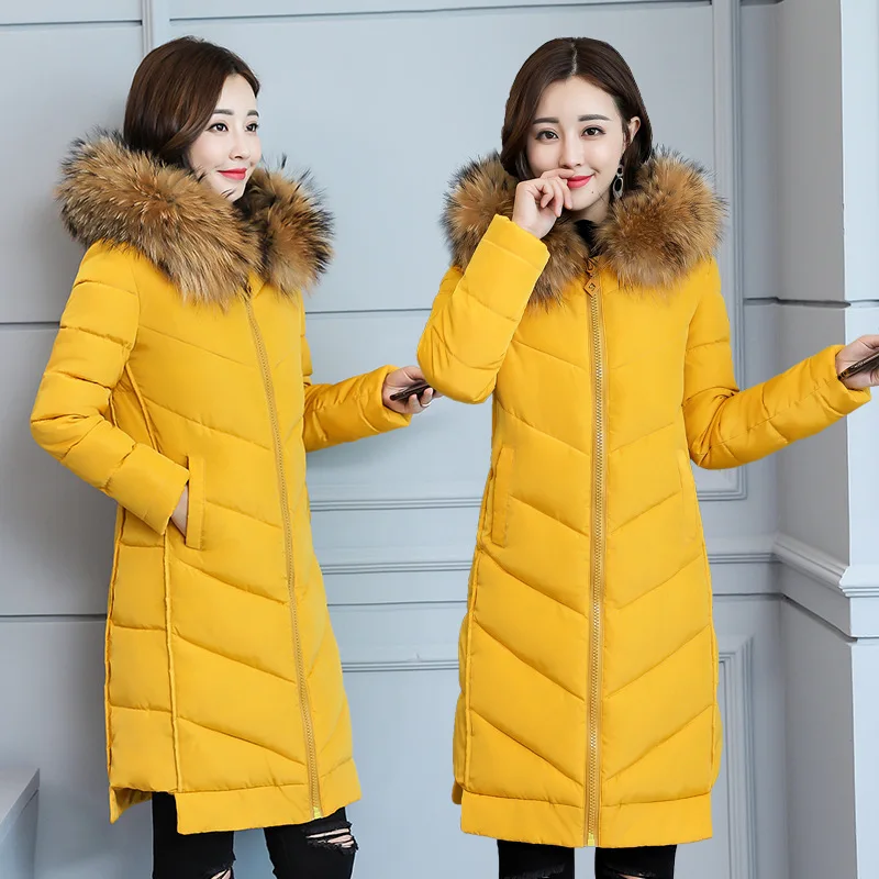 

2019 Special Offer Polyester Zipper New Ma'am Woman Korean Long Self-cultivation Heavy Seta Lead Cotton-padded Jacket Clothes