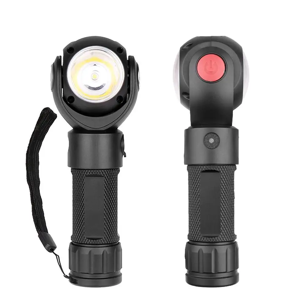 

360 Degree Rotation Super Bright Flashlight Camping Lighting Two Light 7 Modes Lighting Brightest LED