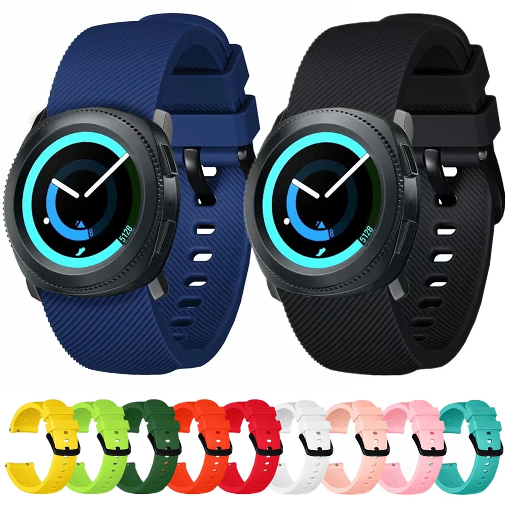 Ремешок резиновый для Samsung Gear Sport 20 мм мягкий силиконовый сменный Браслет