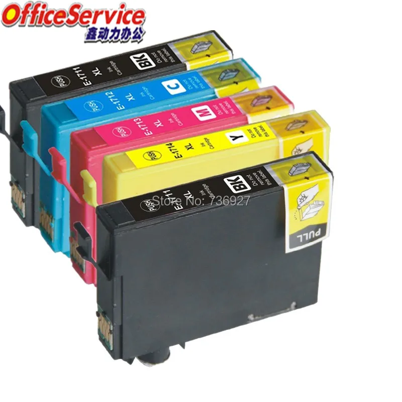 5X T1711 T1701 совместимый картридж с чернилами для Epson|Чернильные картриджи| |