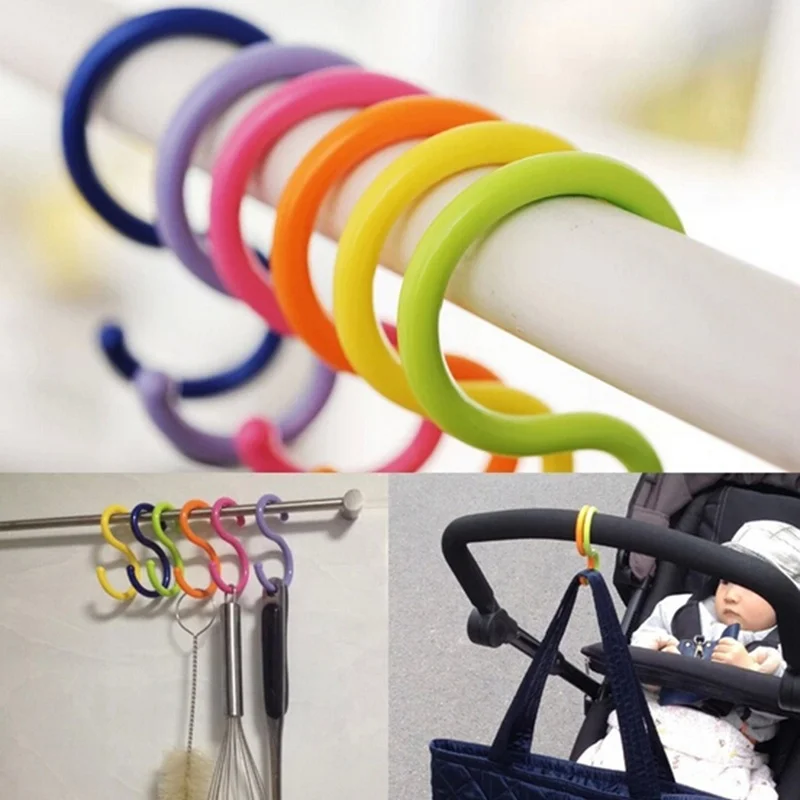 

6pcs Plastic Hanger Hanger Hooks S Shaped Hooks Organizer Shoes Holders Couture Powerful Multi-Function Durable