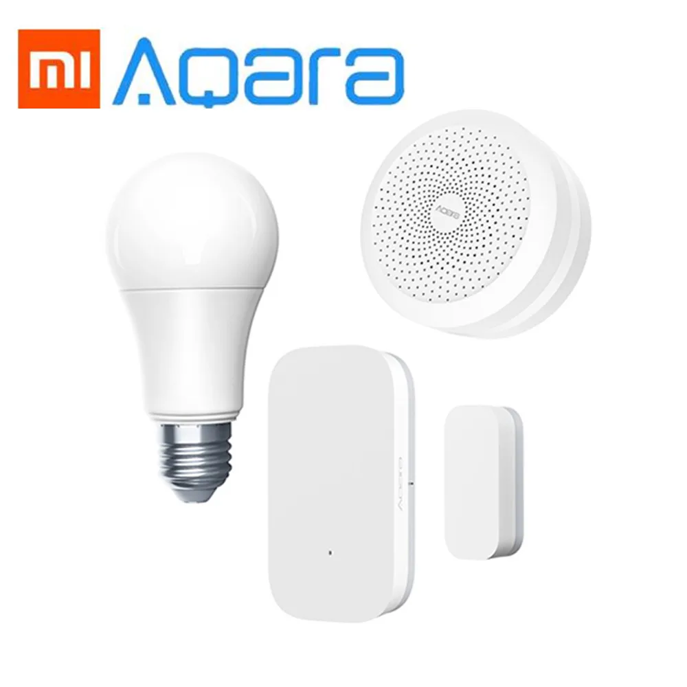 Оригинальный Xiaomi Aqara Smart Light Комплект шлюз + лампы панели алюминиевые двери и окна