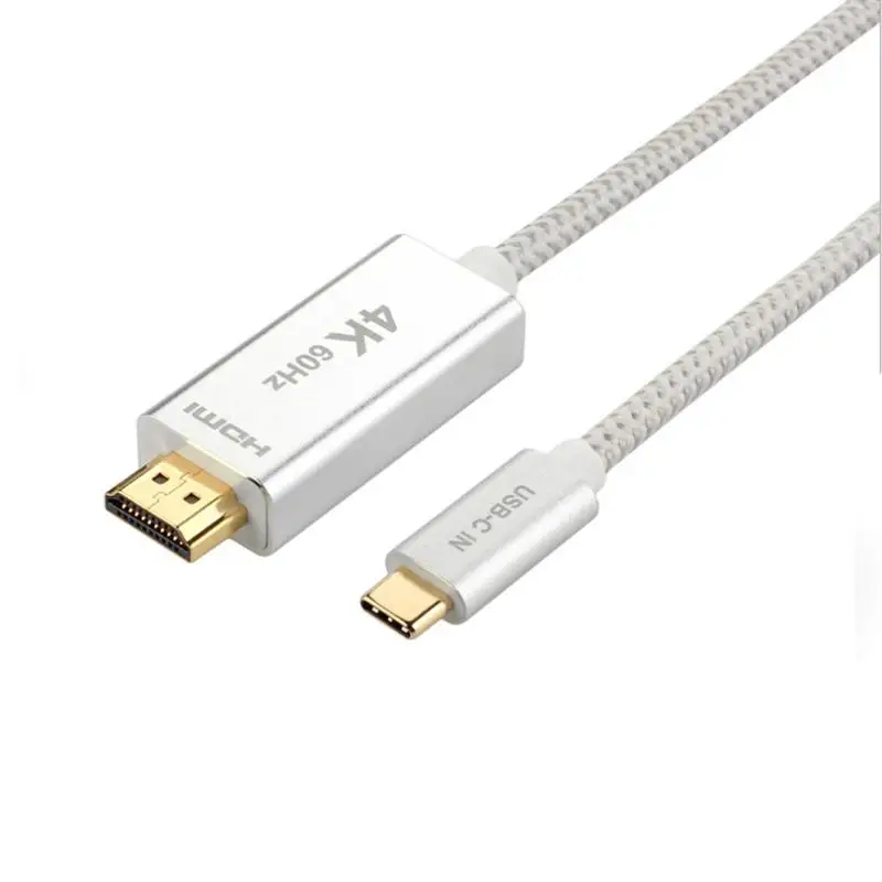 Кабель-Переходник USB C на HDMI 4K @ 60 Гц Тип usb с разъемами типа и кабель [порта Thunderbolt 3]