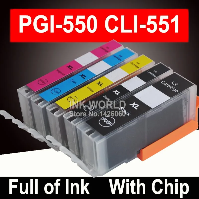 PGI550 PGI 550 CLI 551 чернильный картридж для принтера canon CLI551 PIXMA IP7250 MG5450 MX925 MG5550 MG6450 MG5650