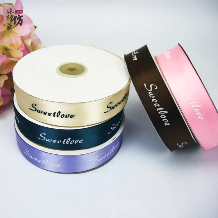 Шелковая сатиновая лента 50 ярдов 25 мм вечерние для украшения дома свадьбы