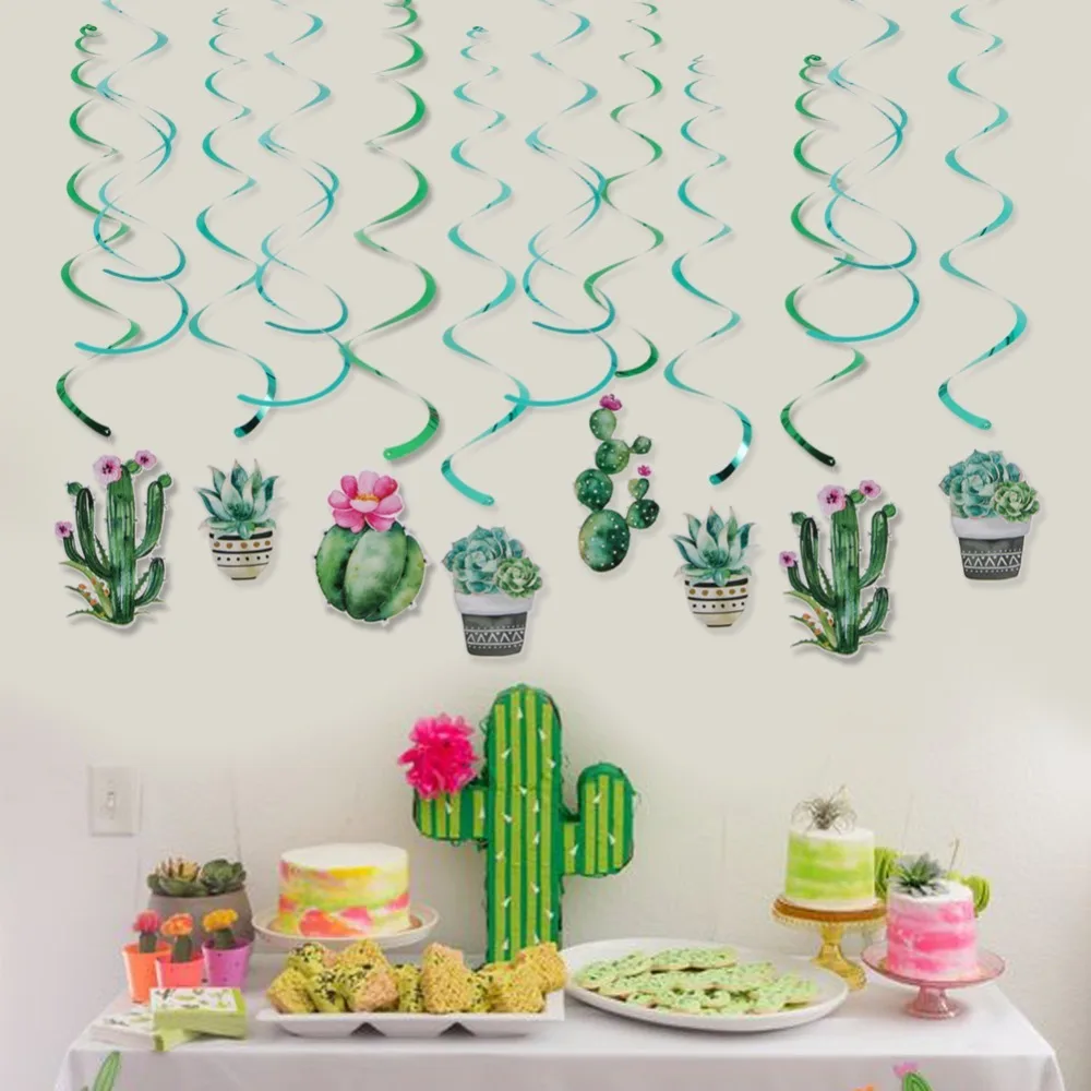 

61pcs Cactus Theme Birthday Party Decoration Enjoy Summer Banner Jungle Animal Latex Balloons Tropical Hawaiian Safari Kids