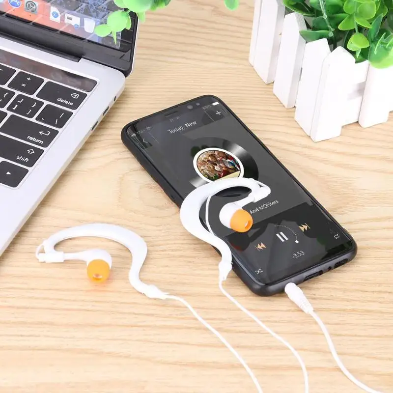 IPX8 водонепроницаемые MP3 наушники с клипсой для наушников 3 5 мм плавания и