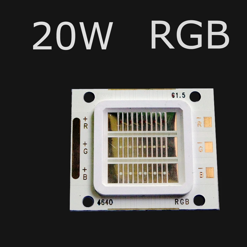 Светодиодный rgb чип COB супер яркий шарик 20 Вт лампа красочные высокой мощности DIY
