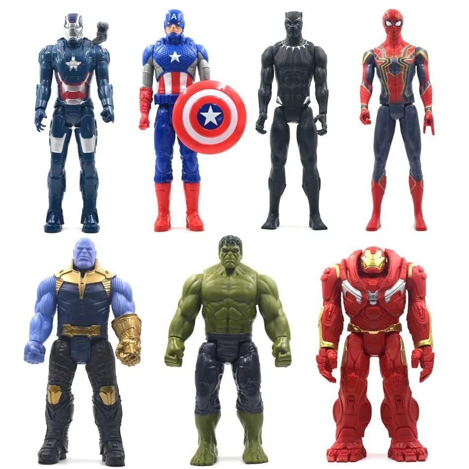 

30cm Marvel Avengers Toys Thanos Hulk Buster Spiderman Iron Man Captain America Thor Wolverine Black Panther Action Figure Dolls