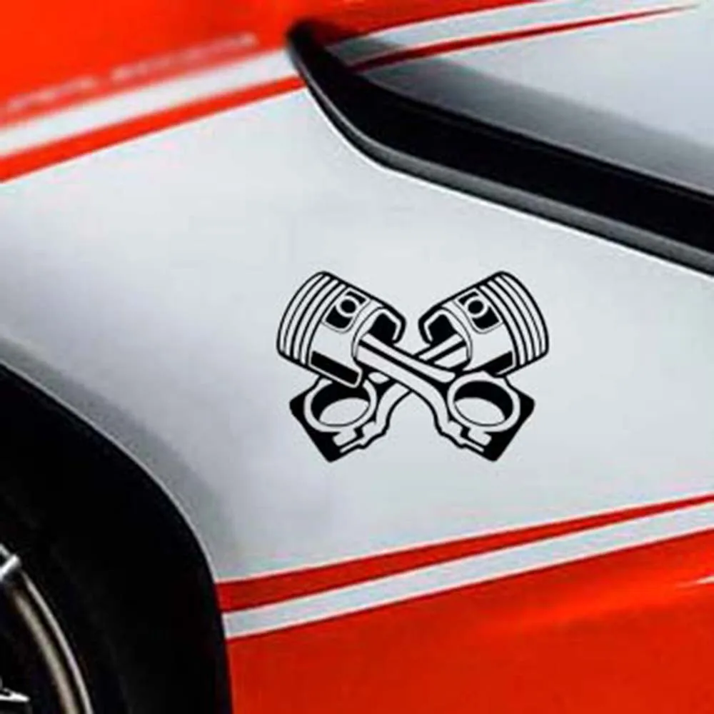 Piston Power Jdm Car Stickers Decals Decorative Personality Pattern Accessories Vinyl Packaging Engine Principle | Автомобили и