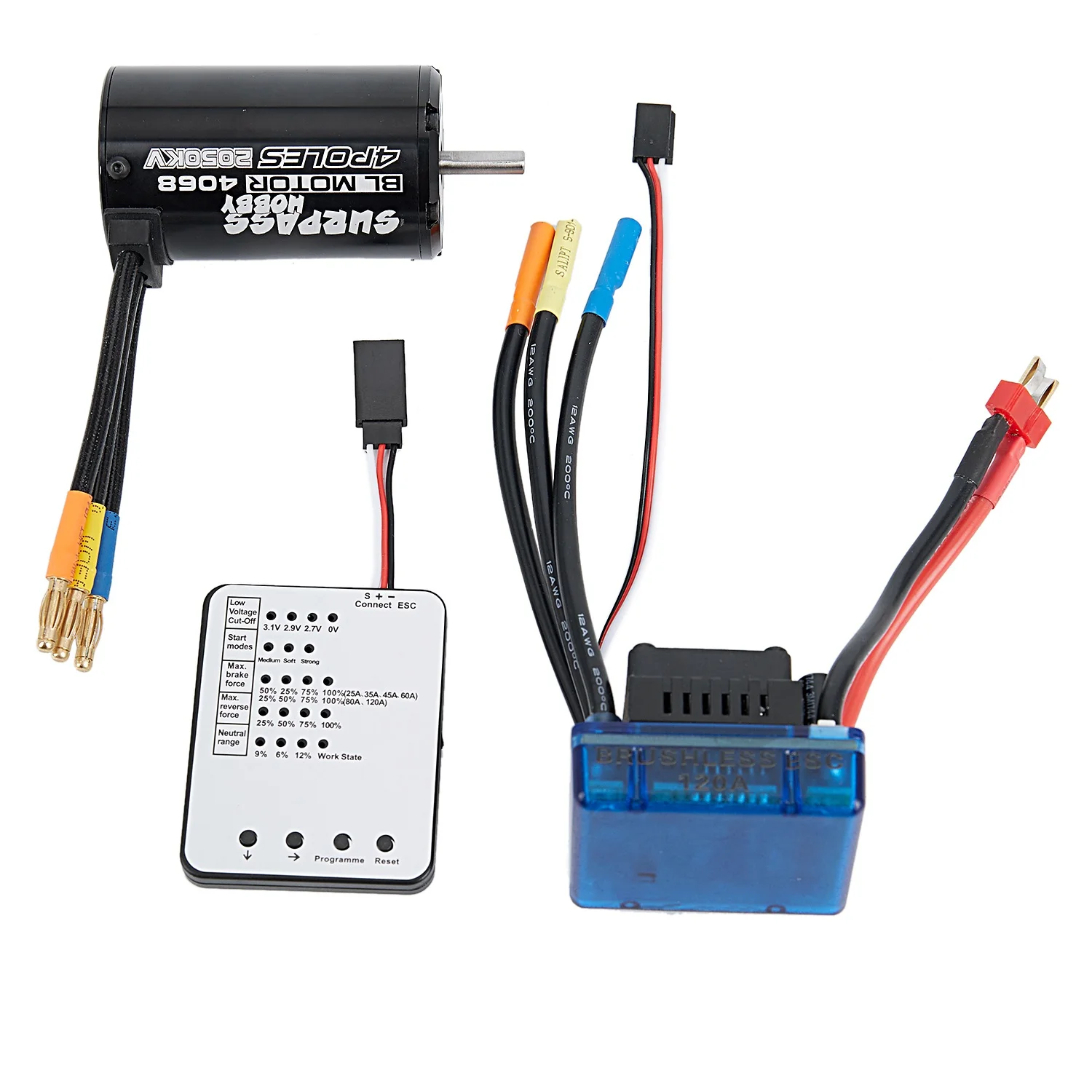 FBIL SURPASS HOBBY 4068 2050KV бесщеточный двигатель и 120A ESC светодиодная карта для